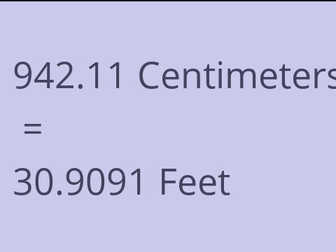 942.11 CM TO FEET