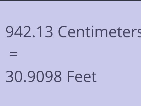 942.13 CM TO FEET