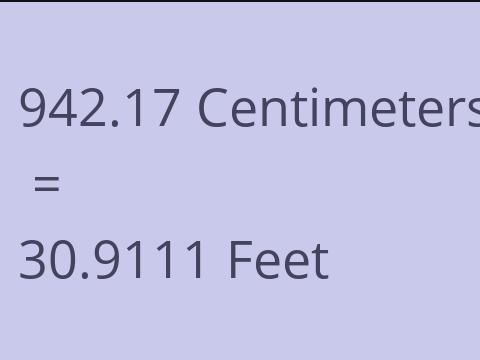 942.17 CM TO FEET