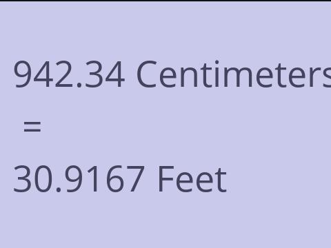 942.34 CM TO FEET