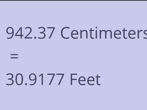 942.37 CM TO FEET