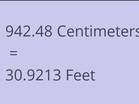 942.48 CM TO FEET