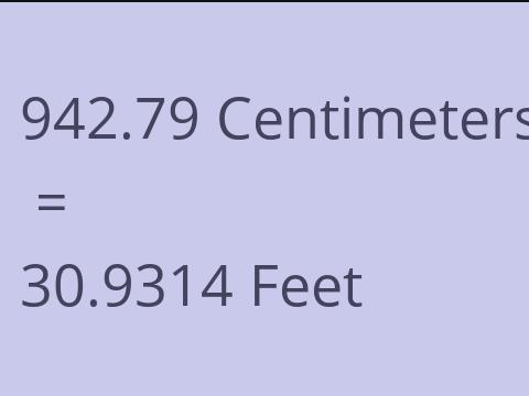 942.79 CM TO FEET