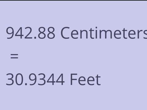 942.88 CM TO FEET