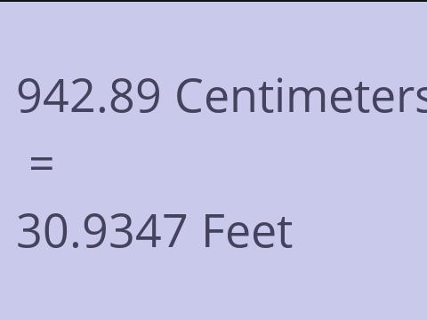 942.89 CM TO FEET