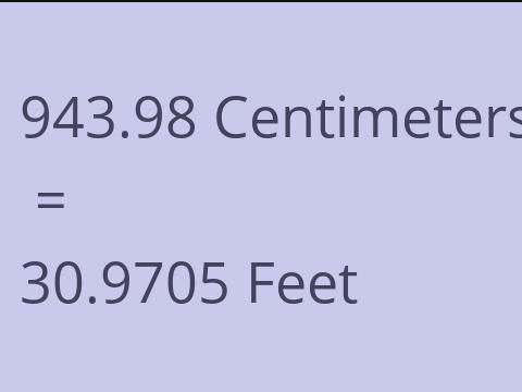 943.98 CM TO FEET