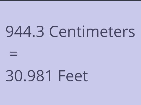 944.3 CM TO FEET