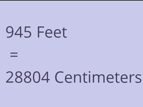 945 FEET TO CM