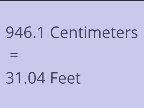 946.1 CM TO FEET