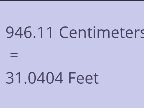 946.11 CM TO FEET