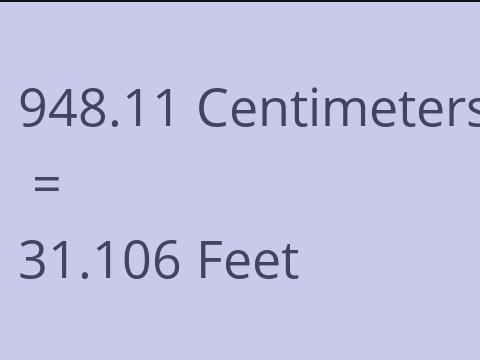 948.11 CM TO FEET