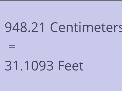 948.21 CM TO FEET