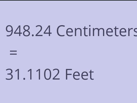 948.24 CM TO FEET