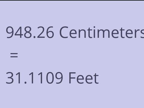 948.26 CM TO FEET