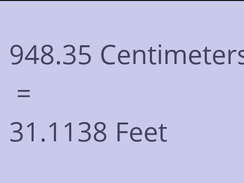 948.35 CM TO FEET