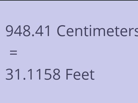 948.41 CM TO FEET