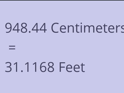 948.44 CM TO FEET