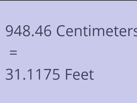 948.46 CM TO FEET