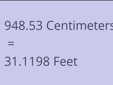 948.53 CM TO FEET