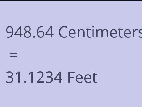 948.64 CM TO FEET