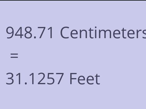 948.71 CM TO FEET