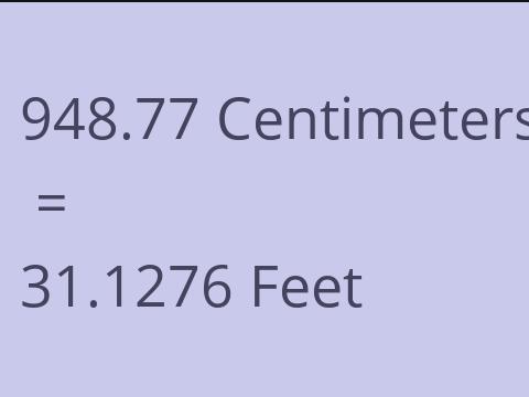 948.77 CM TO FEET