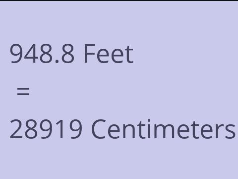 948.8 FEET TO CM