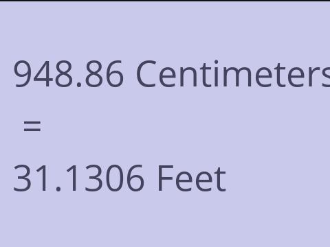 948.86 CM TO FEET