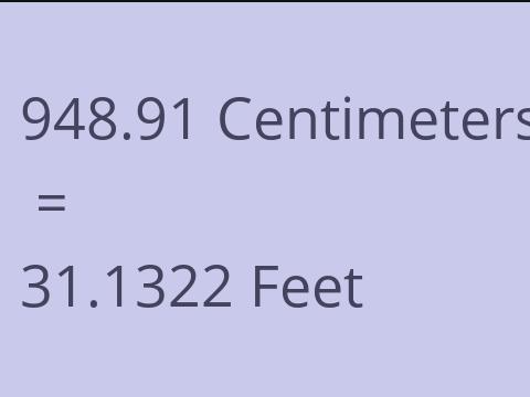 948.91 CM TO FEET