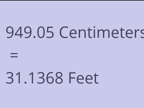 949.05 CM TO FEET