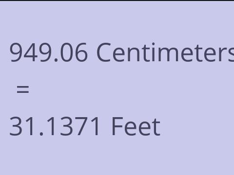 949.06 CM TO FEET