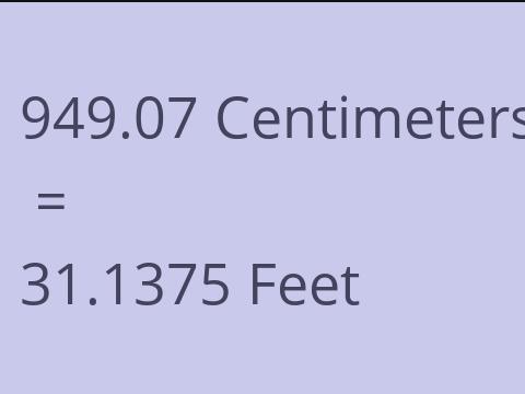 949.07 CM TO FEET