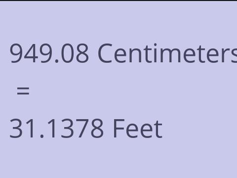 949.08 CM TO FEET