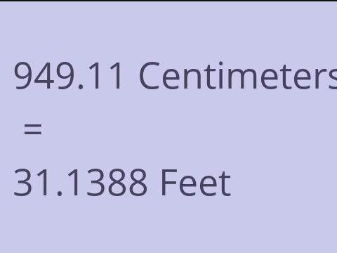 949.11 CM TO FEET