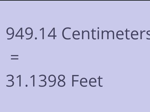 949.14 CM TO FEET