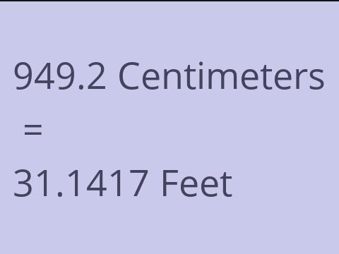 949.2 CM TO FEET