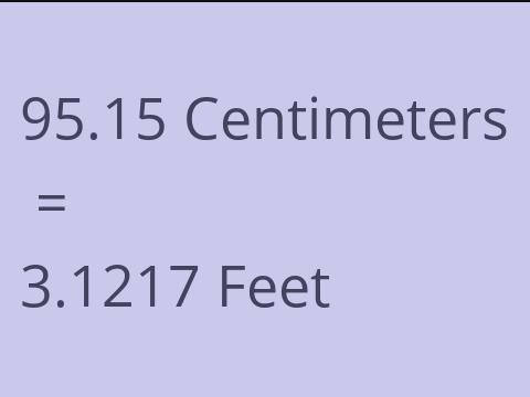 95.15 CM TO FEET