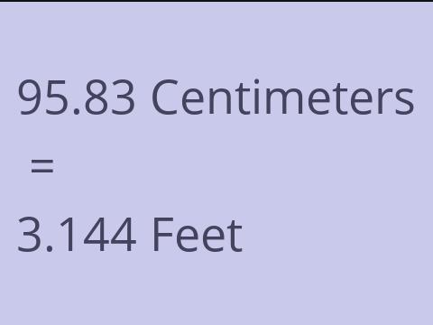 95.83 CM TO FEET