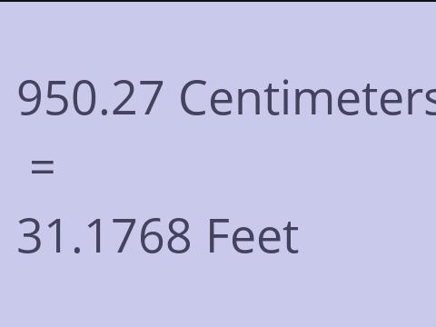 950.27 CM TO FEET