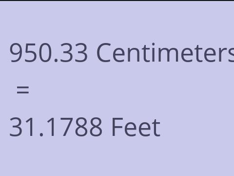 950.33 CM TO FEET