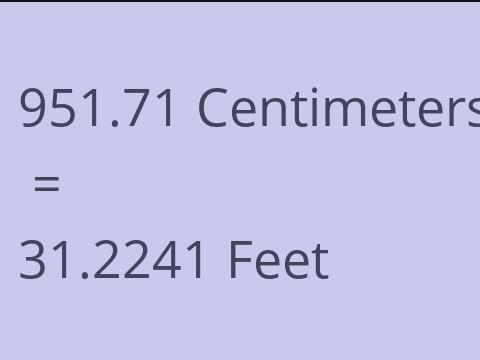 951.71 CM TO FEET