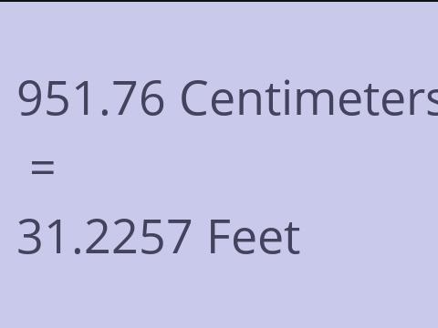 951.76 CM TO FEET