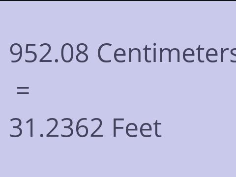 952.08 CM TO FEET