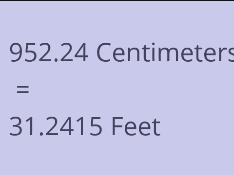 952.24 CM TO FEET