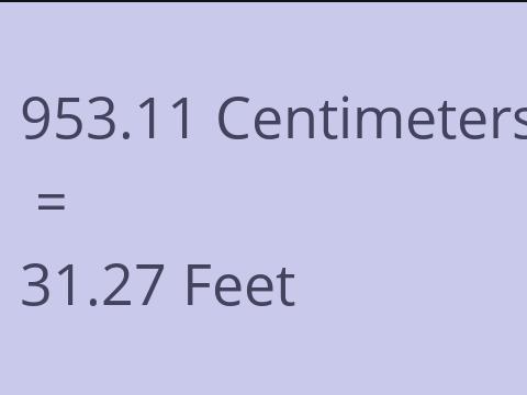 953.11 CM TO FEET