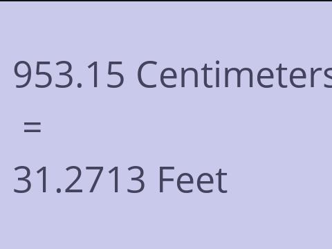 953.15 CM TO FEET