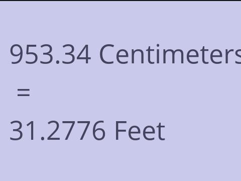 953.34 CM TO FEET