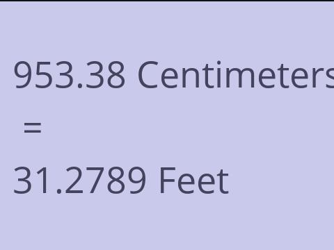 953.38 CM TO FEET