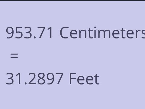 953.71 CM TO FEET