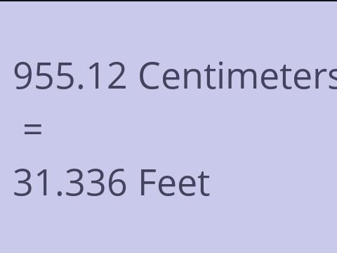 955.12 CM TO FEET